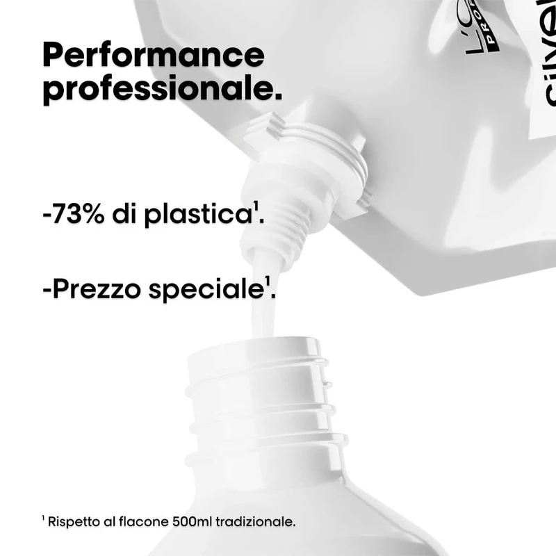 L'Oreal Professionnel Paris Serie Expert Silver Shampoo Refill 500ml - éco-recharge shampoing anti-jaunissement