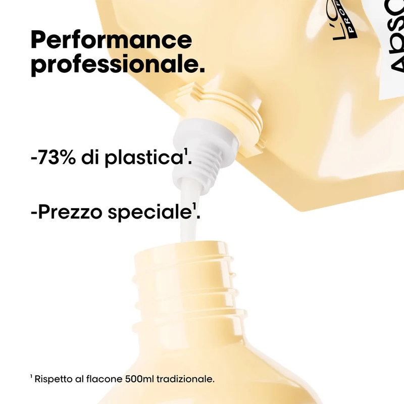 L'Oreal Professionnel Paris Serie Expert Absolut Repair Shampoo Refill 500ml - éco-recharge shampooing cheveux abîmés