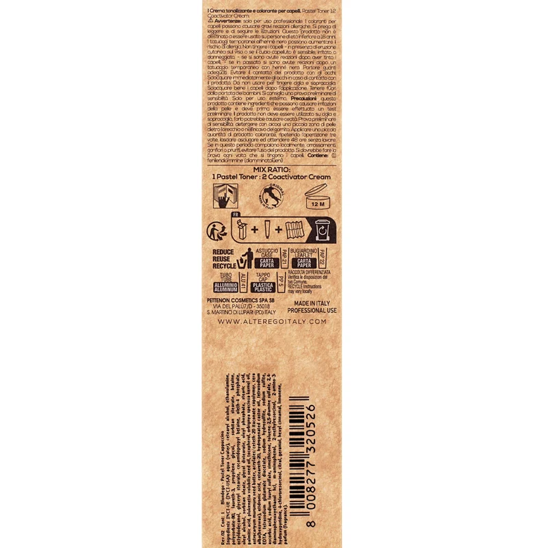 Alterego Blondego Pastel Toner Cappuccino 60ml - crème tonifiante et colorante