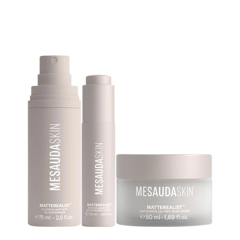 Mesauda Beauty Matterialist Blurring Mist 4% Niacinamide 75ml Serum 30ml Moisturizer 50ml