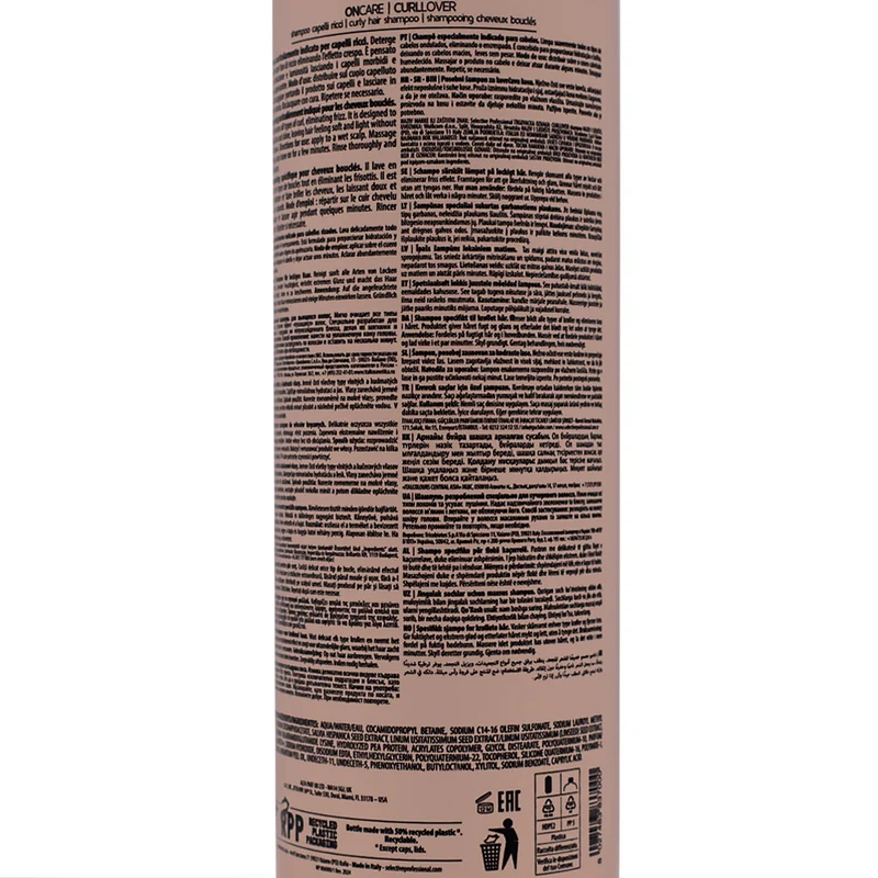 Selective Professional Curllover Shampoo 1000 ml - shampoing cheveux bouclés
