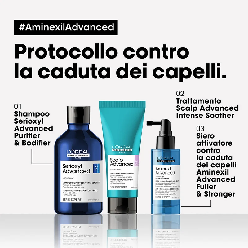 L'Oreal Professionnel Aminexil Advanced Siero Fuller & Stronger 90ml - sérum pour cheveux clairsemés