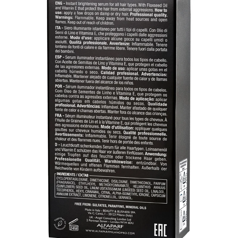 Alfaparf Milano Semi Di Lino Sublime Cristalli Liquidi The Original 30ml - sérum illuminateur