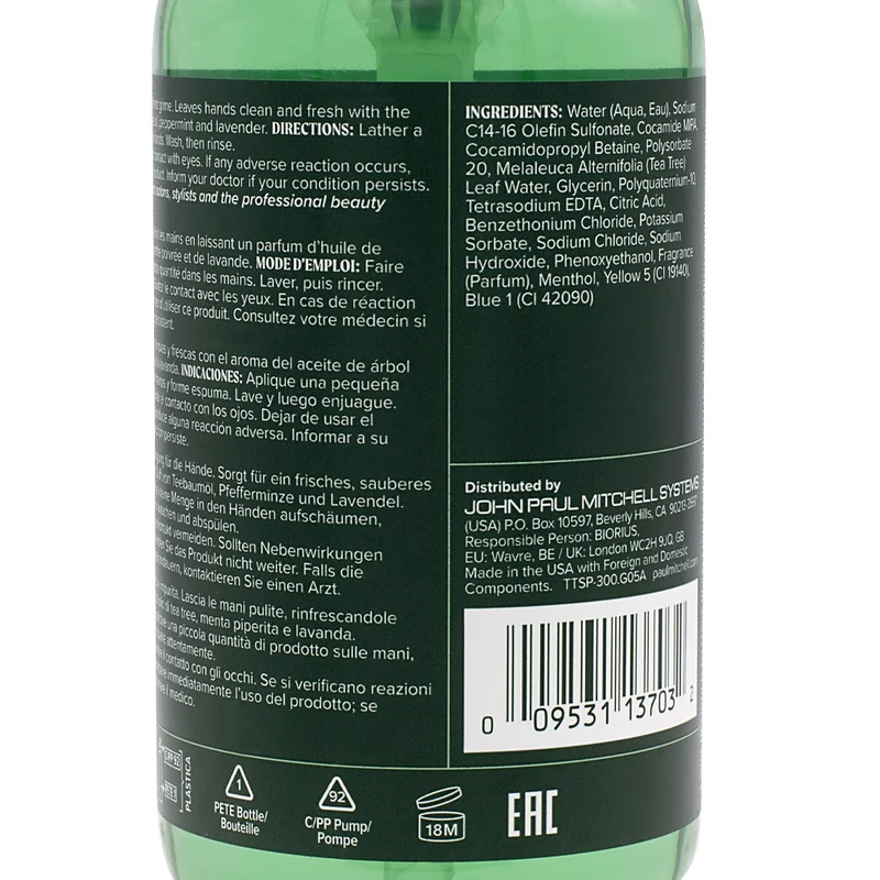 Paul Mitchell Tea Tree Special Hand Soap 300ml - savon pour les mains