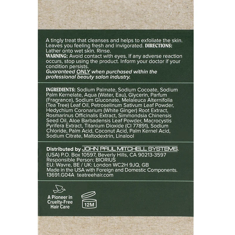 Paul Mitchell Tea Tree Body Bar 150gr - savon corporel revigorant