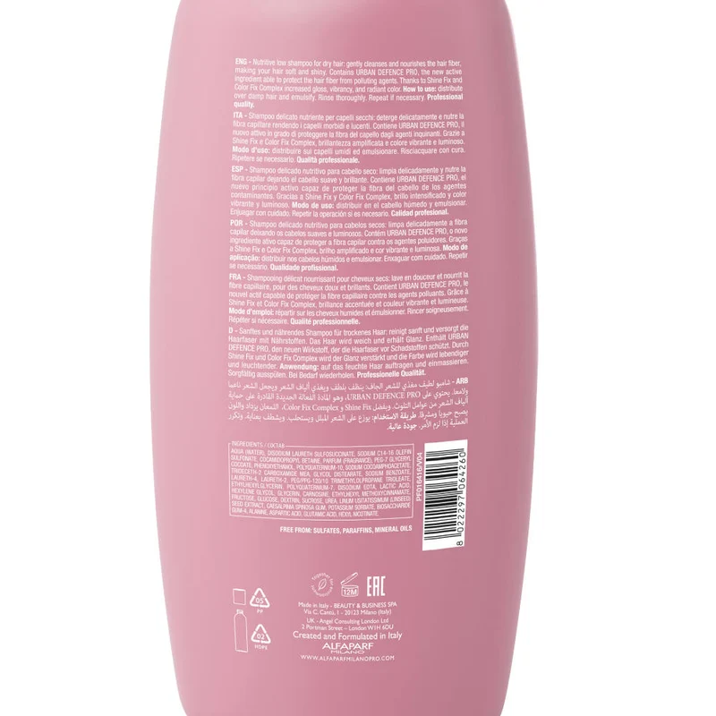 Alfaparf Milano Semi Di Lino Moisture Nutritive Low Shampoo 1000ml - shampooing nourrissant doux pour cheveux secs