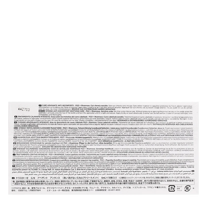 Kerastase Genesis Apaisante 10x6ml - soin apaisant du cuir chevelu