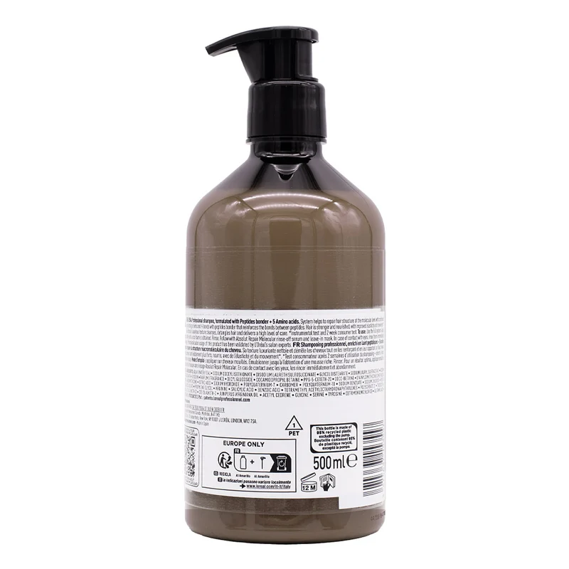 L'Oreal Professionnel Paris Serie Expert Absolut Repair Molecular Shampoo 500ml - shampoing réparateur