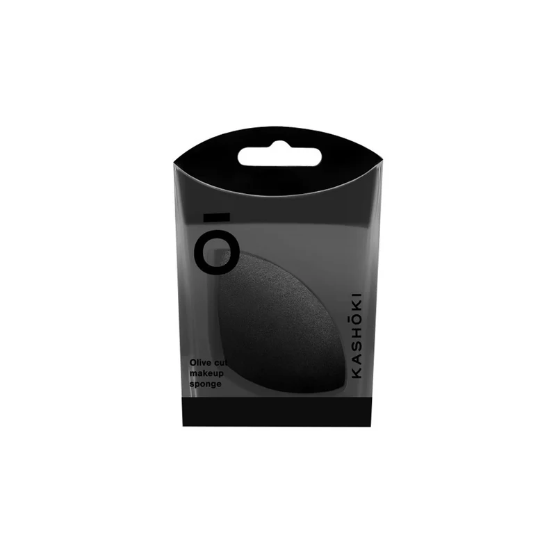 Kashōki Make Up Sponge Olive Cut Black - éponge de maquillage