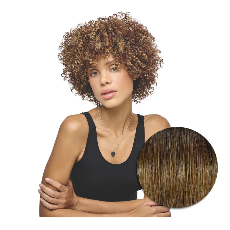 Hairdo Galorè Perruque Bouclée Chocolat/Doré Caramel - perruque coupe moyenne