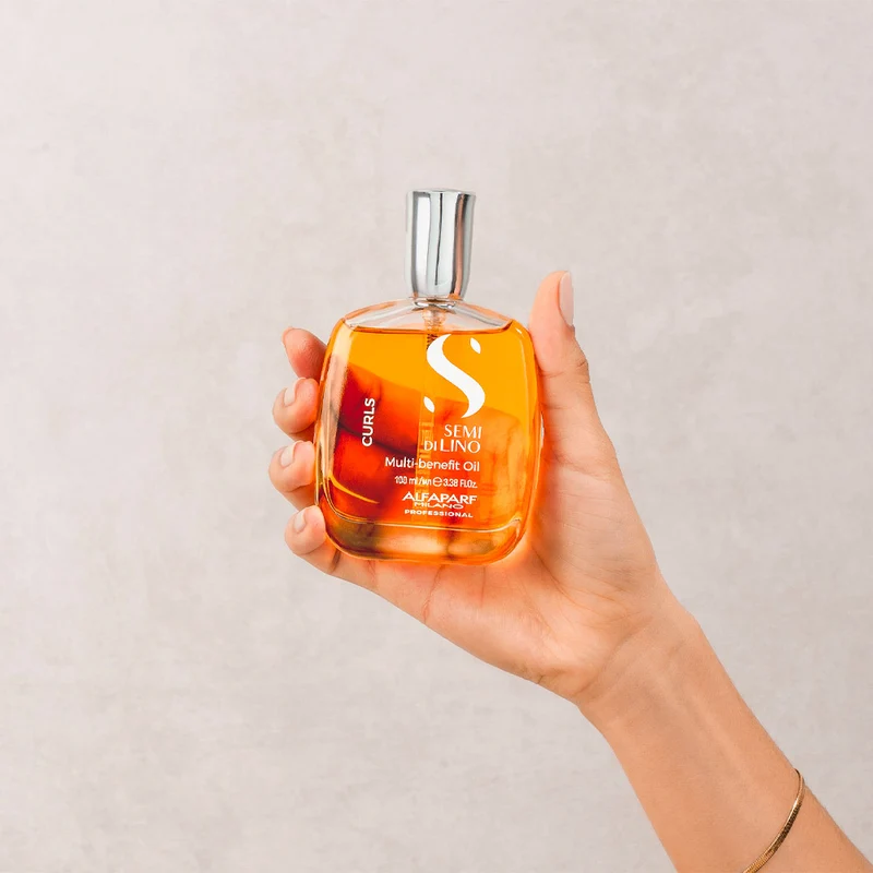 Alfaparf Milano Semi di Lino Curls Multi Benefit Oil 100ml - huile hydratante pour cheveux bouclés