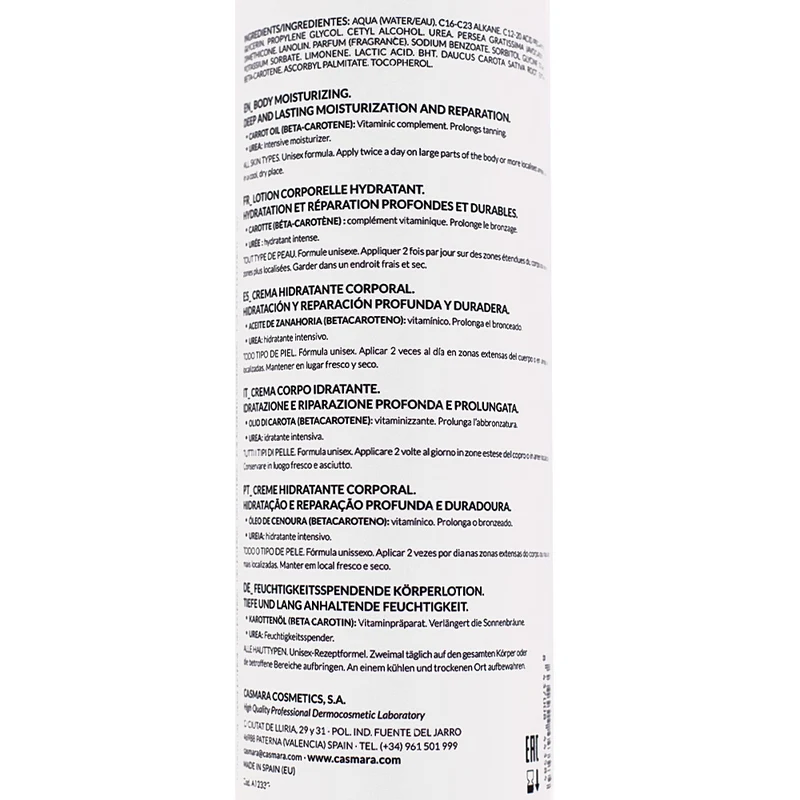 Casmara Moisturizing Body Cream 500ml - crème hydratante pour le corps