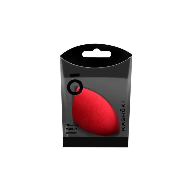 Kashōki Make Up Sponge Olive Cut Red - éponge de maquillage