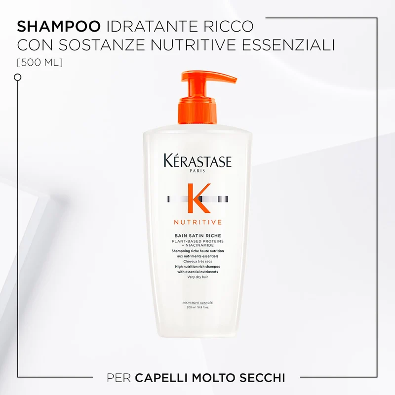 Kerastase Nutritive Bain Satin Riche 500ml - shampooing pour cheveux très secs