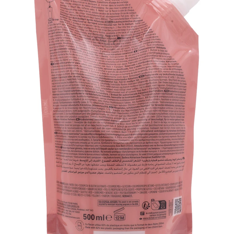 Kerastase Chroma Absolu Bain Chroma Respect Refill 500ml - éco-recharge shampoing cheveux colorés
