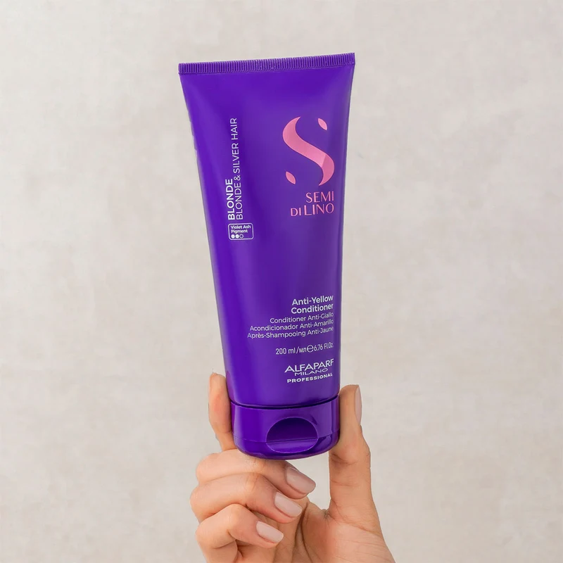 Alfaparf Milano Semi di Lino Blonde Anti-Yellow Conditioner 200ml - conditionneur anti-jaune