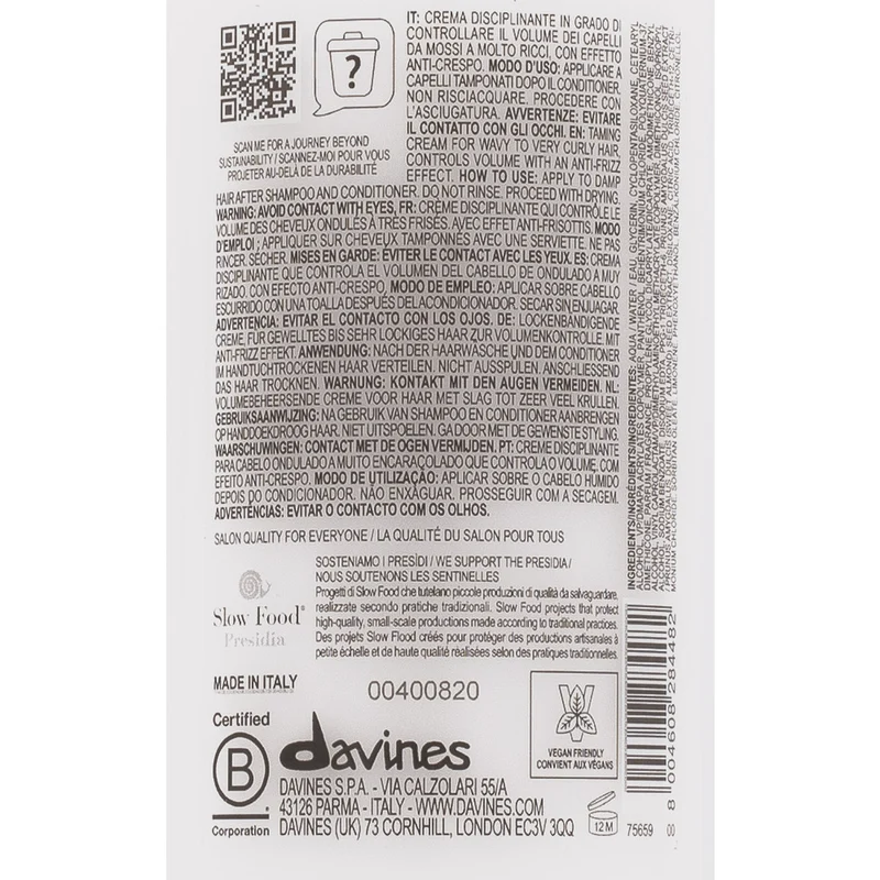 Davines Essential Haircare Love Curl Controller 150ml - crème anti-frisottis cheveux bouclés