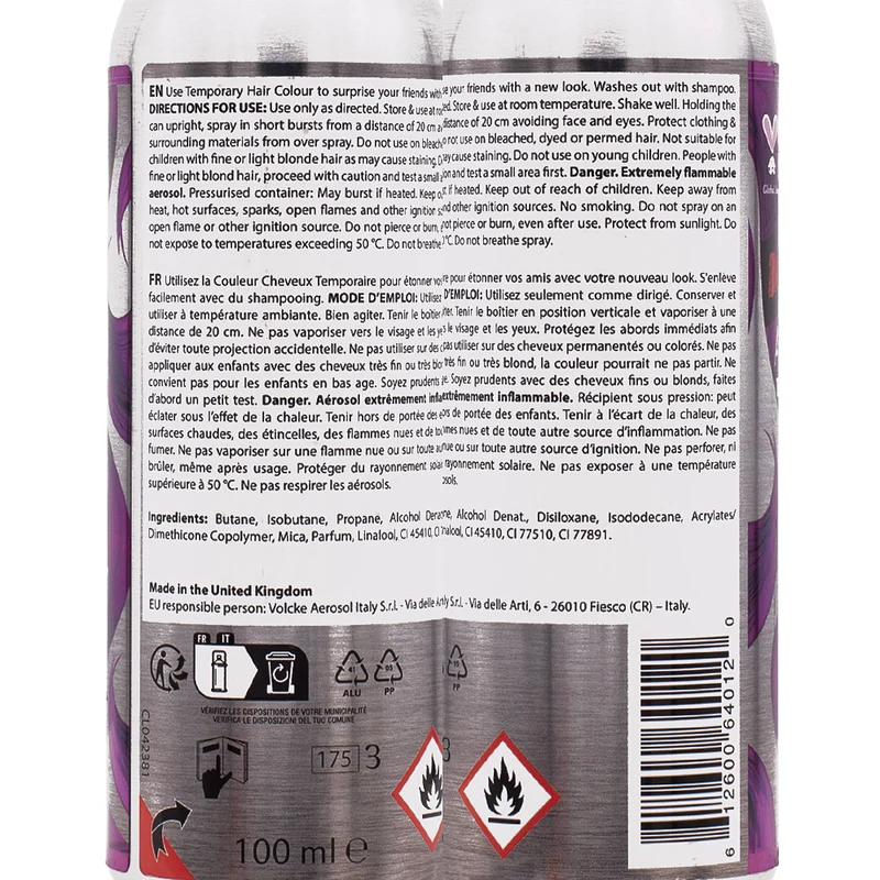 Manic Panic Amplified Spray-on Mystic Heather 100ml - coloration temporaire en spray