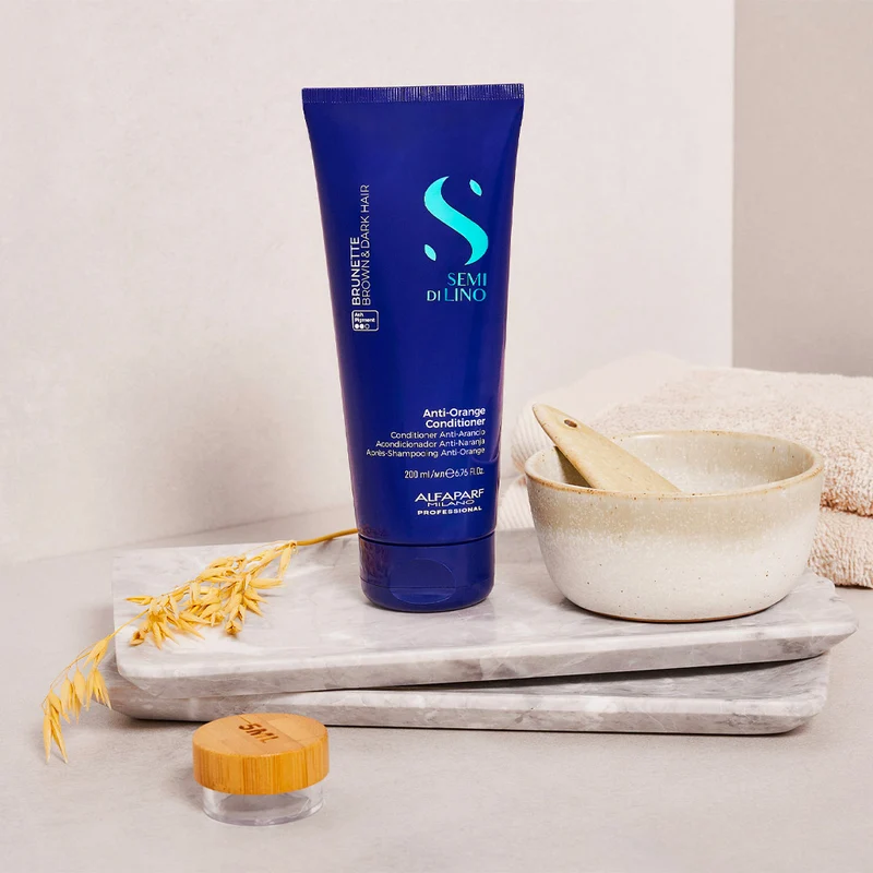 Alfaparf Milano Semi di Lino Brunette Anti-Orange Conditioner 200ml - conditionneur anti-orange