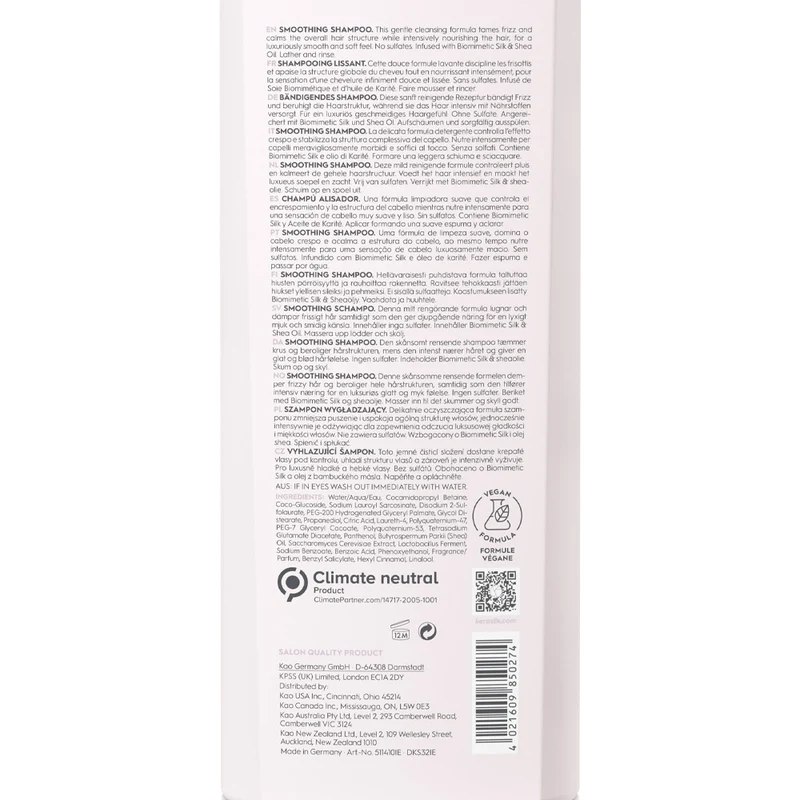 Kerasilk Essentials Smoothing Shampoo 750ml - shampooing anti-frizz