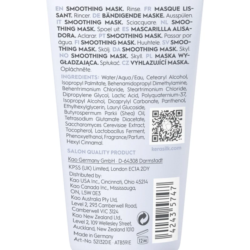 Kerasilk Specialists Smoothing Mask 50ml - masque anti-frizz