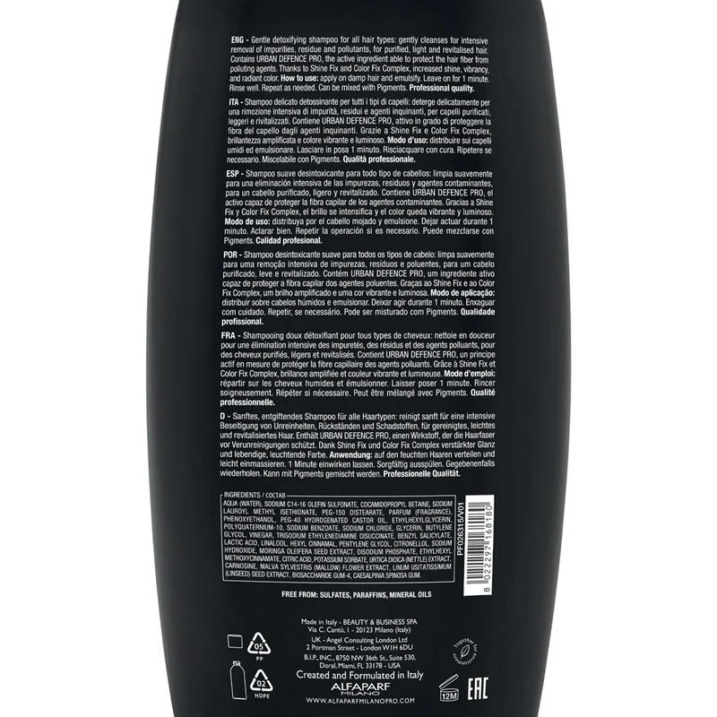 Alfaparf Milano Semi Di Lino Sublime Detoxifying Low Shampoo 1000ml - shampooing détoxifiant délicat