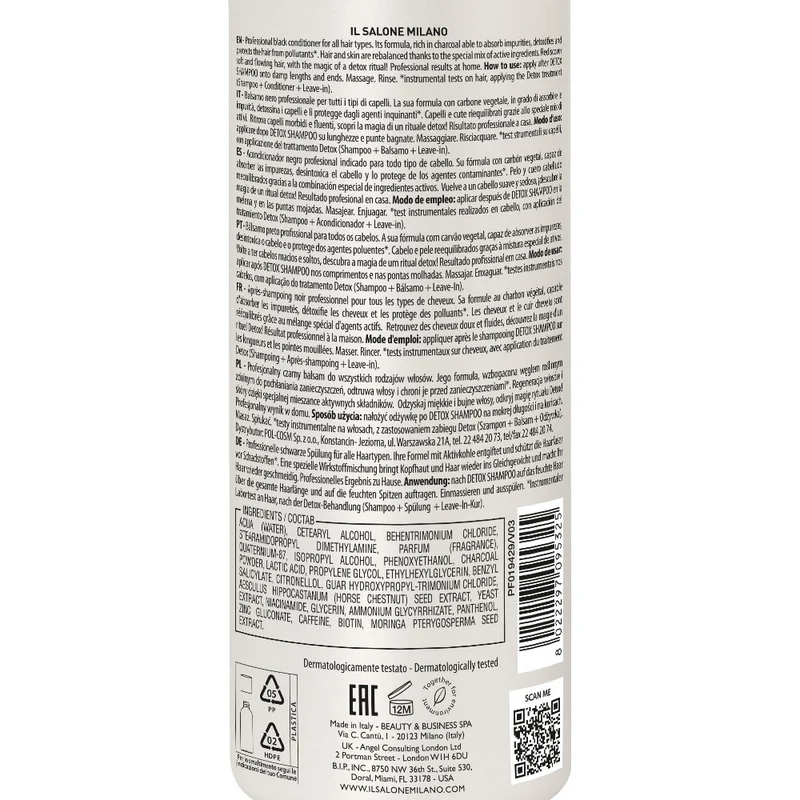 Alfaparf Milano Il Salone Detox Conditioner 500ml - après-shampooing purifiant pour tous types de cheveux