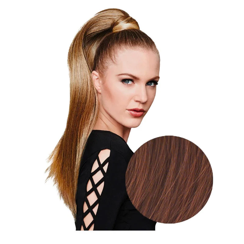 Hairdo Queue de cheval Lisse R33 Marron Acajou Cuivré 64cm