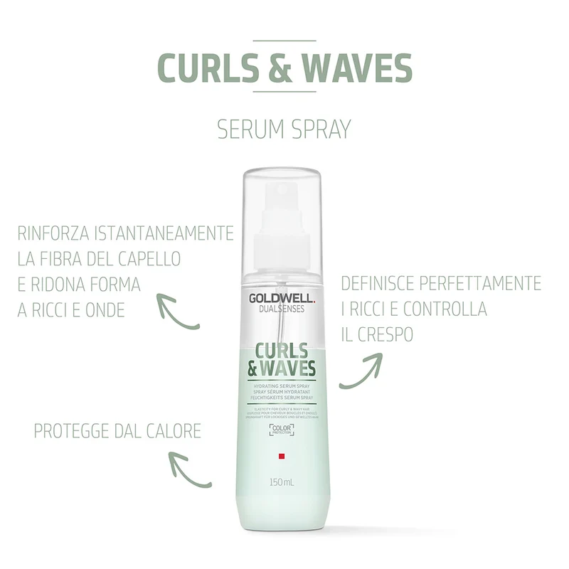 Goldwell Dualsenses Curls & Waves Hydrating Serum Spray 150ml - sérum hydratant en spray pour cheveux bouclés ou ondulés