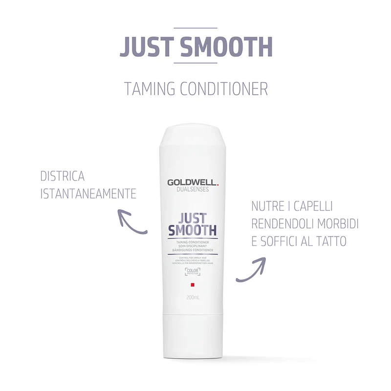 Goldwell Dualsenses Just Smooth Taming Conditioner 200ml - conditionneur disciplinant pour cheveux indisciplinés et cré