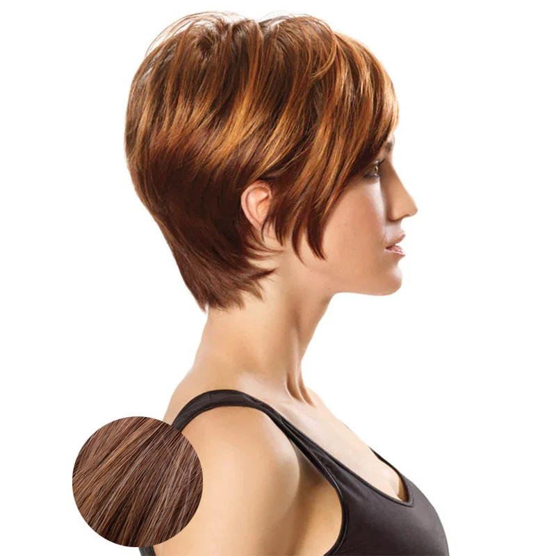 Hairdo Angled Cut perruque Brun rougeâtre clair