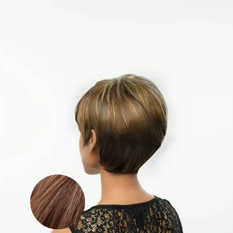 Hairdo Angled Cut perruque Brun rougeâtre clair