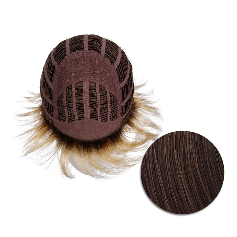 Hairdo Textured Flip Perruque Marron Cuivré Moyen - perruque coupe courte