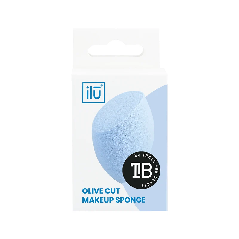 Ilū Make Up Olive Cut Sponge Blue - éponge de maquillage