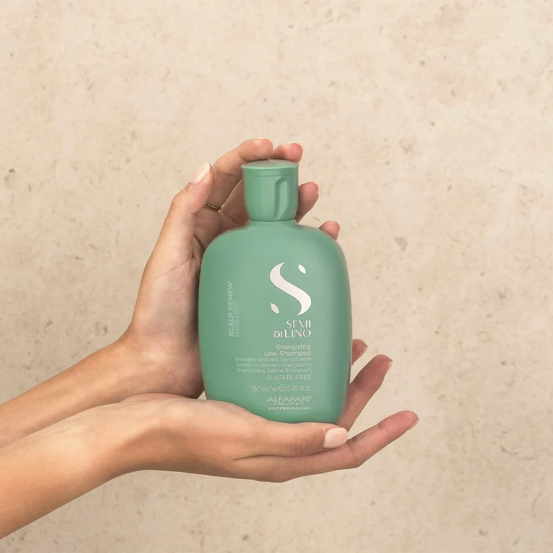 Alfaparf Milano Semi Di Lino Scalp Renew Energizing Low Shampoo 250ml - shampoing énergisant délicat