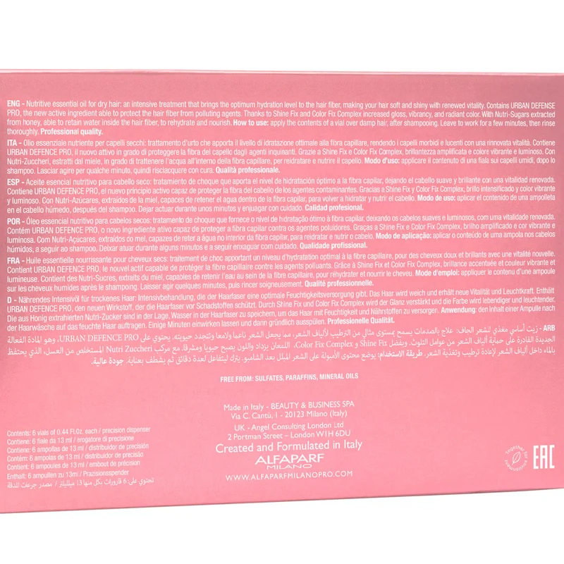 Alfaparf Milano Semi Di Lino Moisture Nutritive Essential Oil 6x13ml - huile hydratante