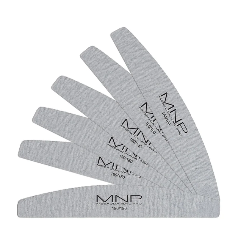 My Nail ProMNP Lime Courbée Zebrée 100/180 paquet 6pcs - lime à ongles courbée