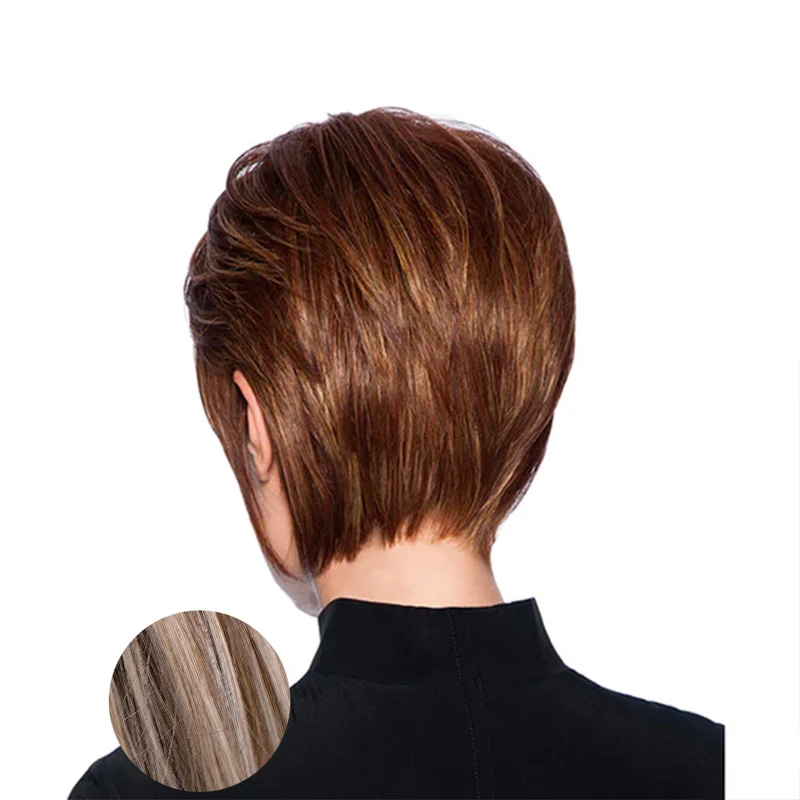 Hairdo Wispy Cut Perruque courte blonde cendrée avec racine brune RL19/23SS