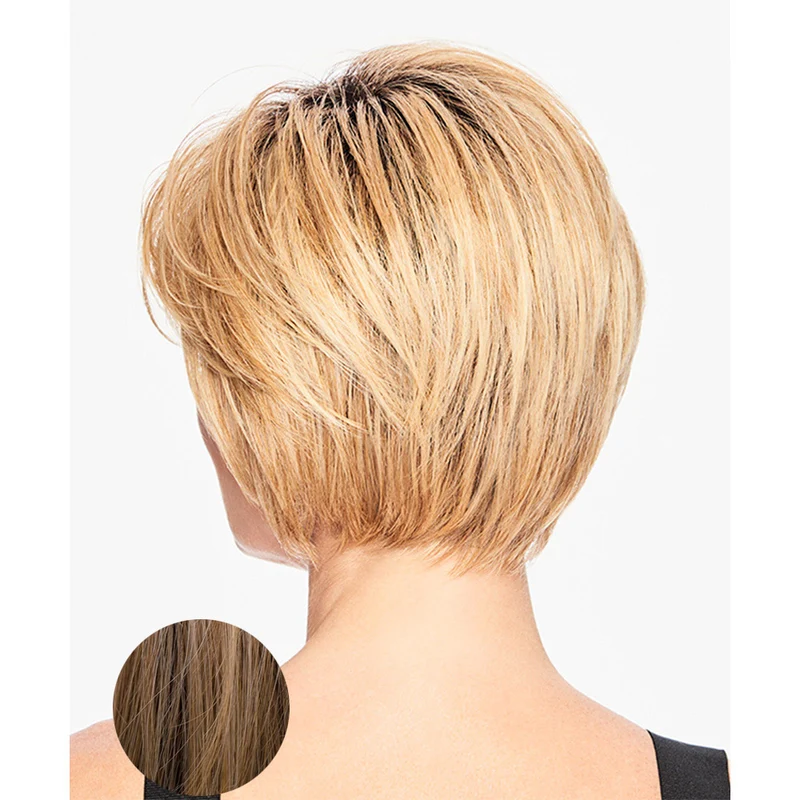 Hairdo Shattered Bob Perruque Bob Blond chaud avec racine brune