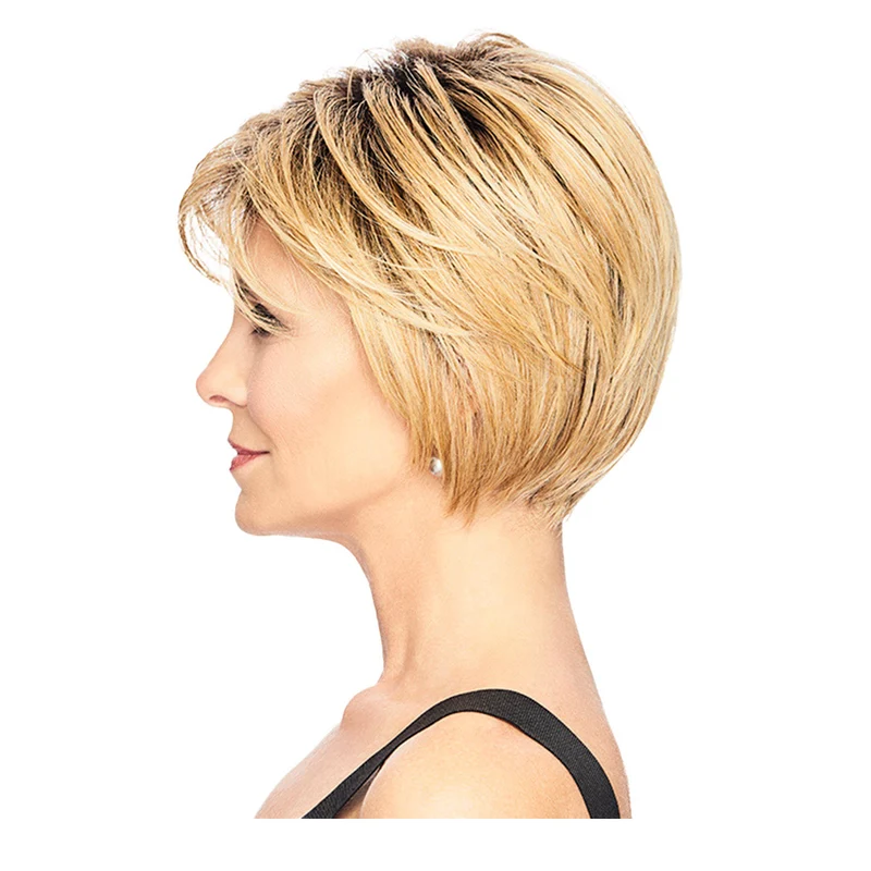 Hairdo Shattered Bob Perruque Bob Brun rubis moyen