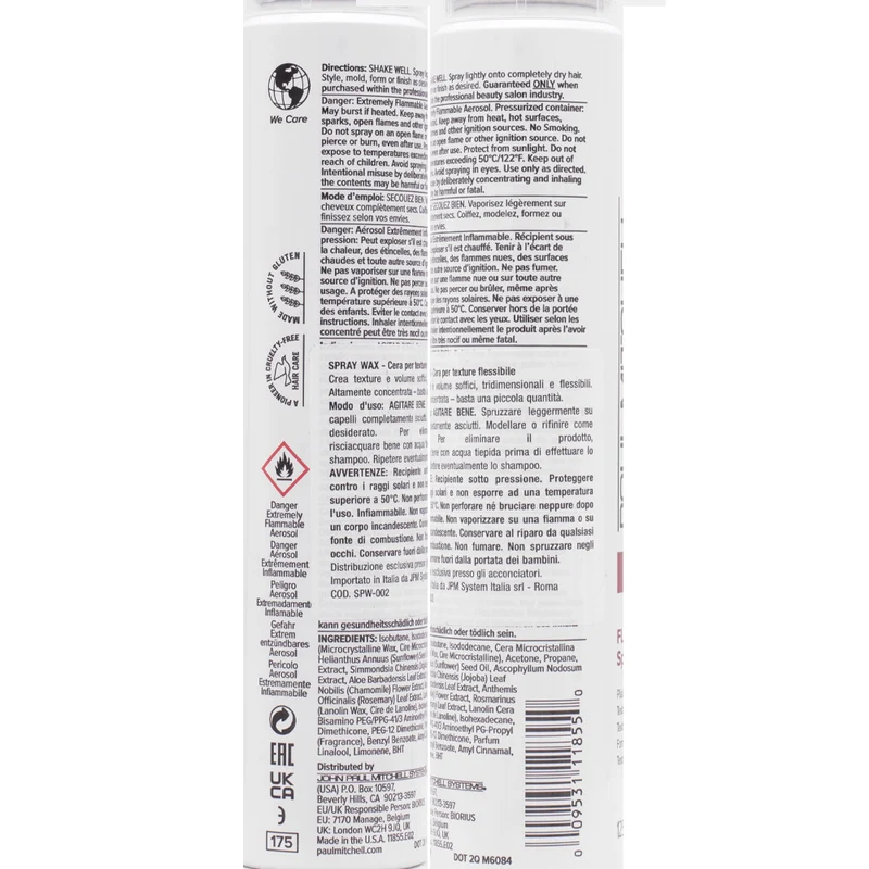 Paul Mitchell Spray Wax 125ml - cire en spray volumisante