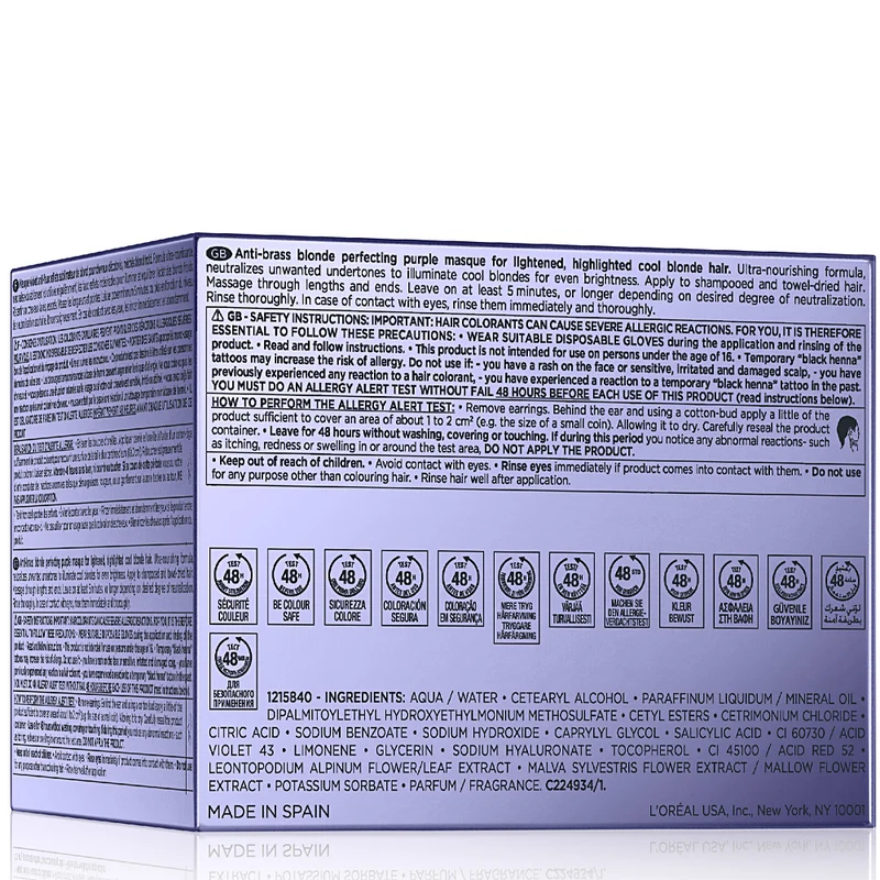 Kerastase Blond Absolu Masque Ultra Violet 200ml - masque anti jaune pour cheveux blonds, gris ou blancs