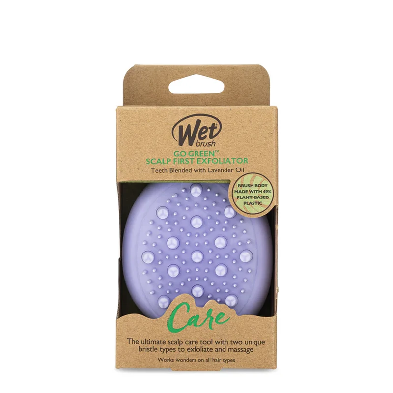 WetBrush Pro Go Green Scalp - brosse massante et exfoliante à l’huile de lavande