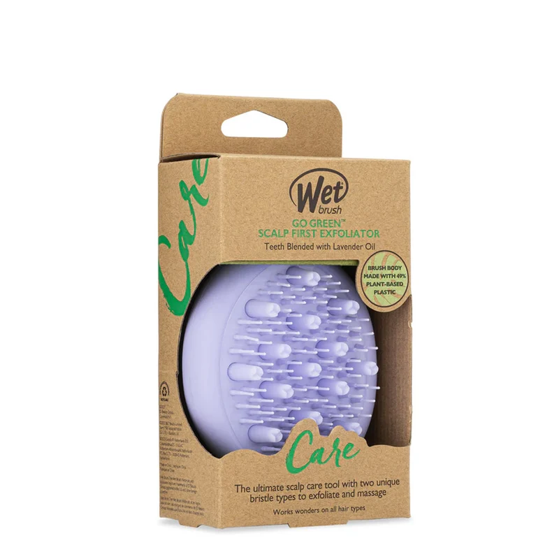WetBrush Pro Go Green Scalp - brosse massante et exfoliante à l’huile de lavande
