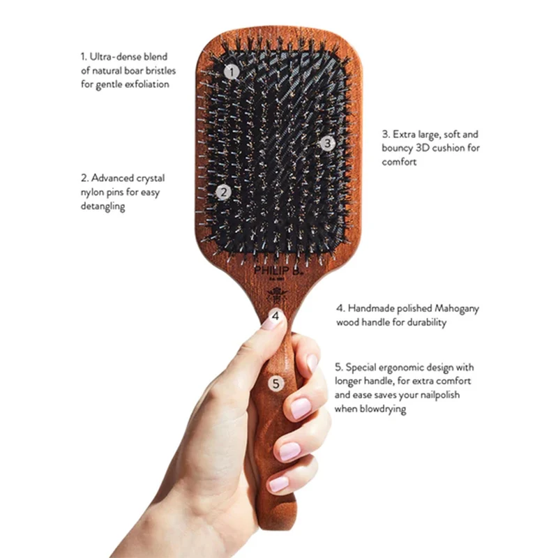 Philip B Paddle Hairbrush - brosse plate