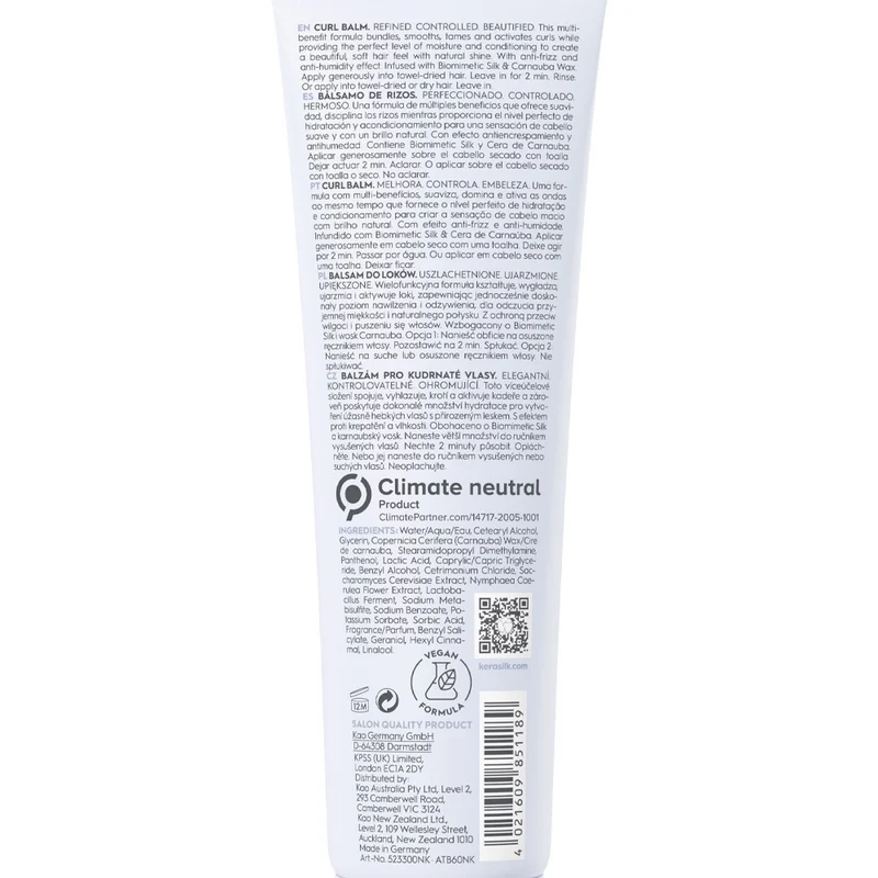 Kerasilk Specialists Curl Balm 150ml - sans rinçage cheveux bouclés