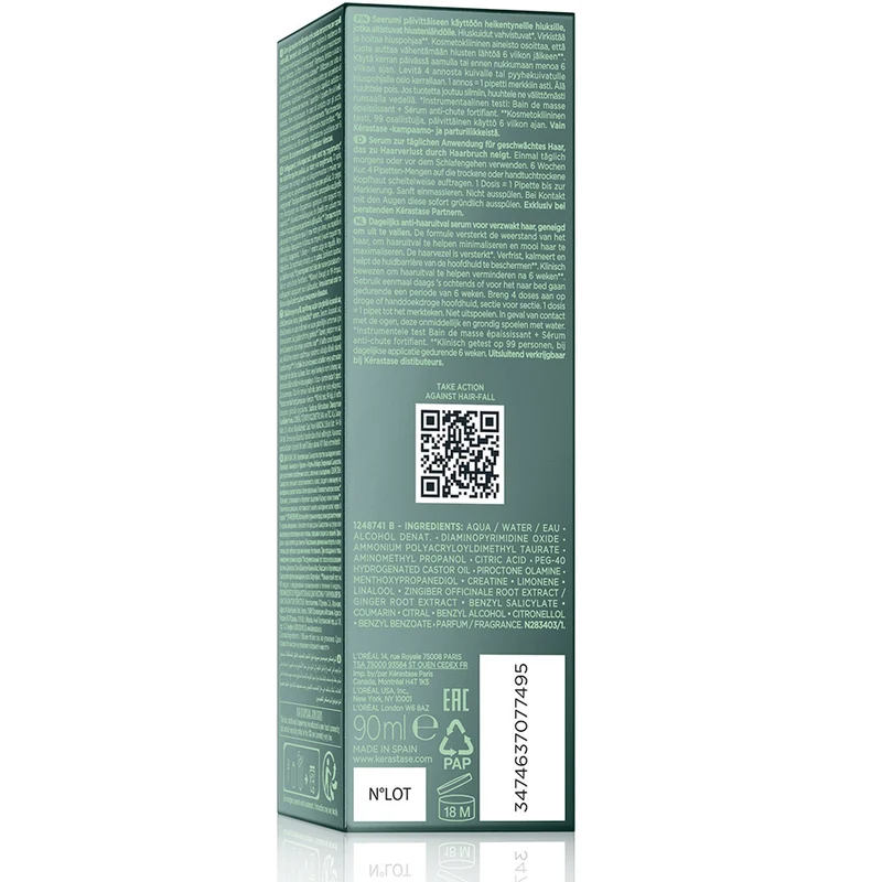 Kerastase Genesis Homme Serum 90ml - sérum anti-chute fortifiant pour cheveux fragilisés