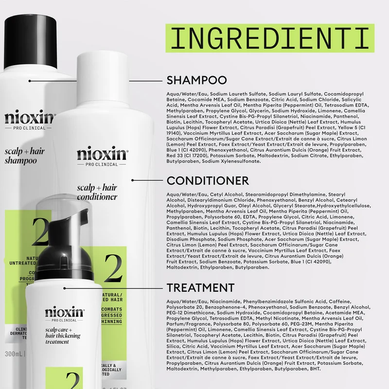 Nioxin Système 2 Kit Triphasique 150ml - kit anti-amincissement avancé