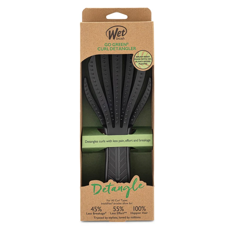 WetBrush Pro Go Green Curl Detangling Brush Black - brosse démêlante cheveux bouclés