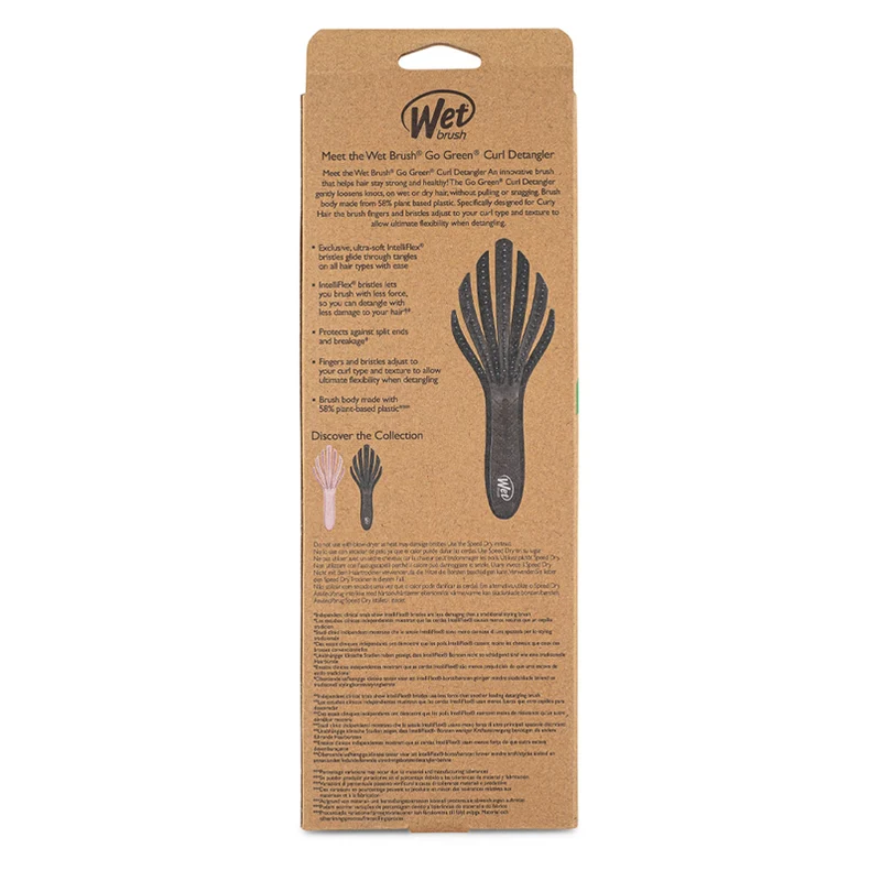 WetBrush Pro Go Green Curl Detangling Brush Black - brosse démêlante cheveux bouclés